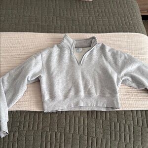 Aritzia Gray V-Neck Jacket